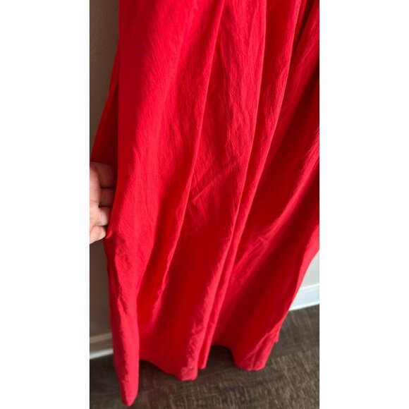 Zara Red Long Maxi Dress Crisscross Open Back V-Neck Bloggers Favorite Size XS/S - Picture 7 of 14